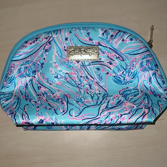 Lilly Pulitzer Bayside Blue Under the Moon Eisley Pouch NEW - Picture 3 of 5